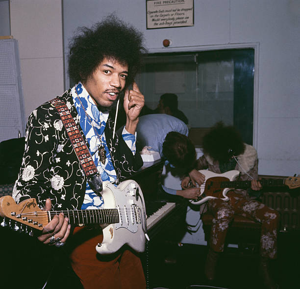 Jimi Hendrix in the studio, 1969
