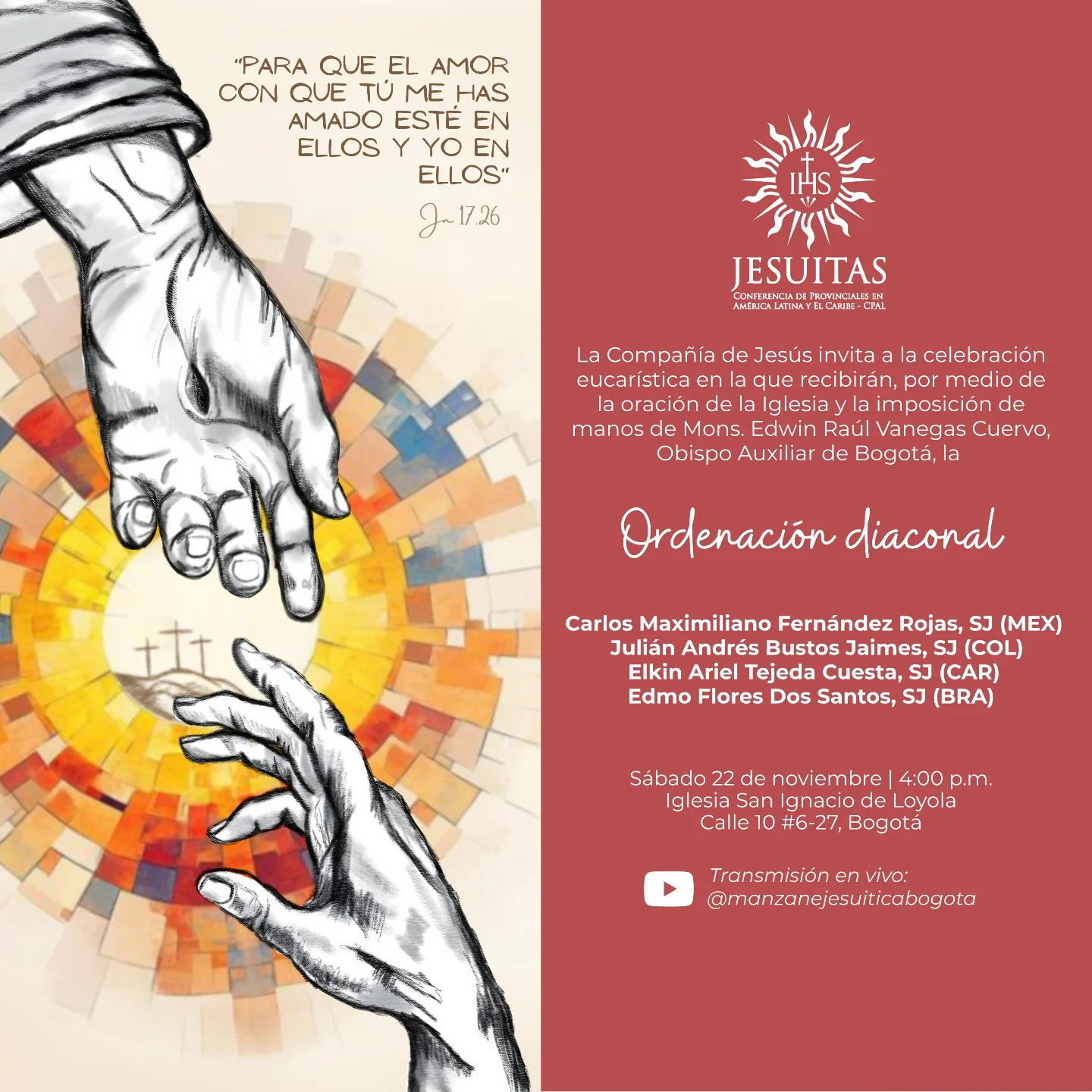 Jesuitas - 📍 La Compañía de Jesús invita a la Ordenación Diaconal de ...