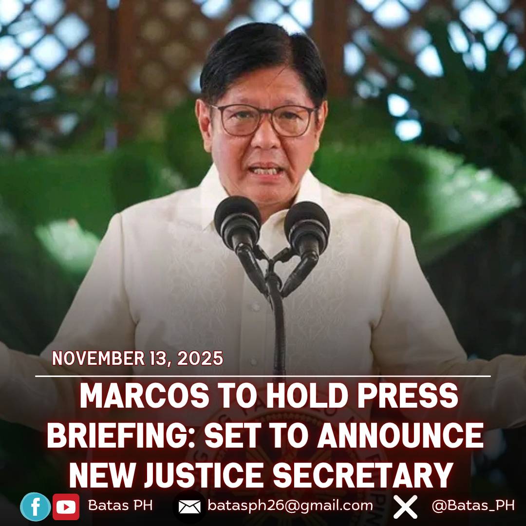 Batas PH - PBBM SET TO ANNOUNCE NEW DOJ SECRETARY JUST... | Facebook