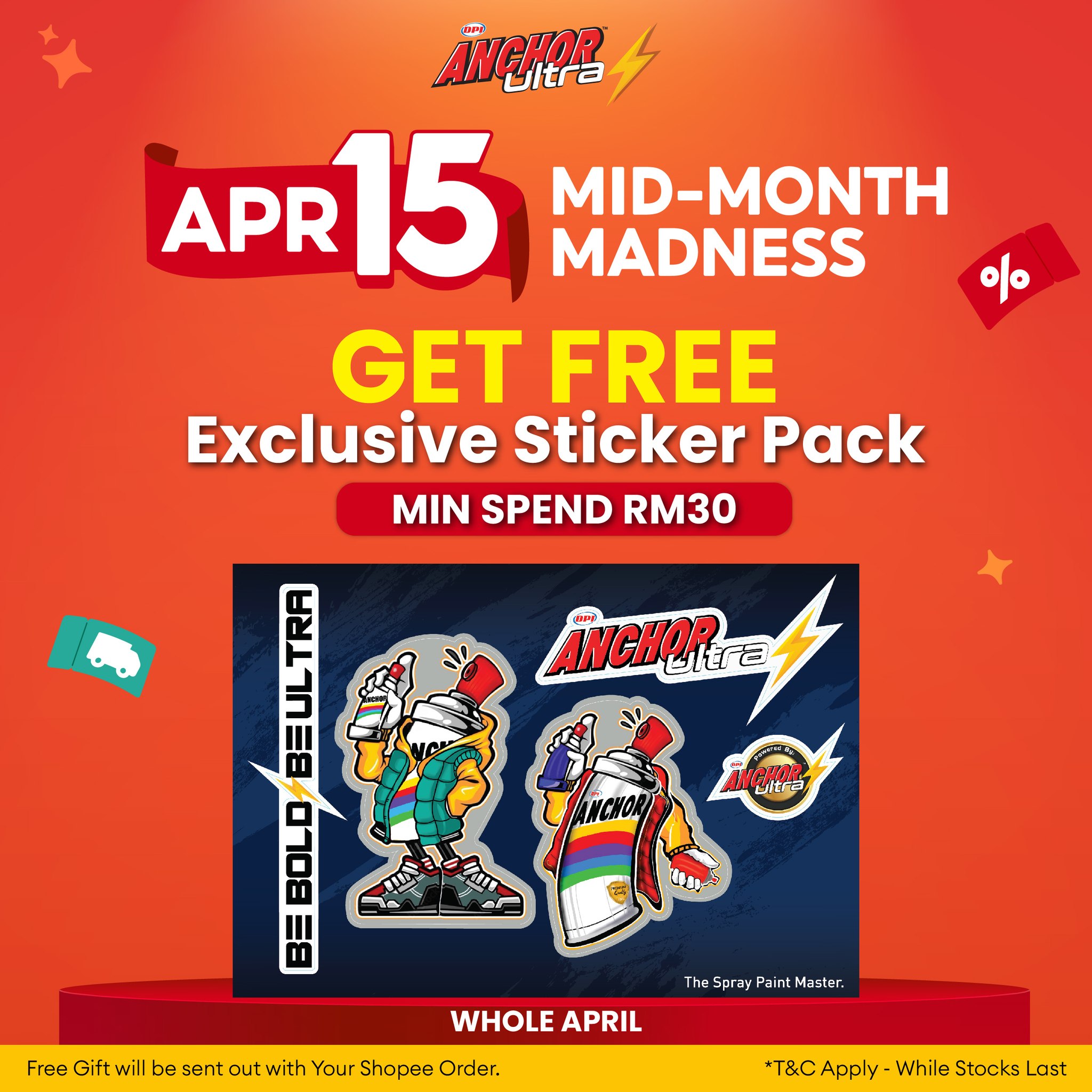 Anchor - April ni gila best—beli RM30, free sticker pack! 🎉 Jangan lupa ...