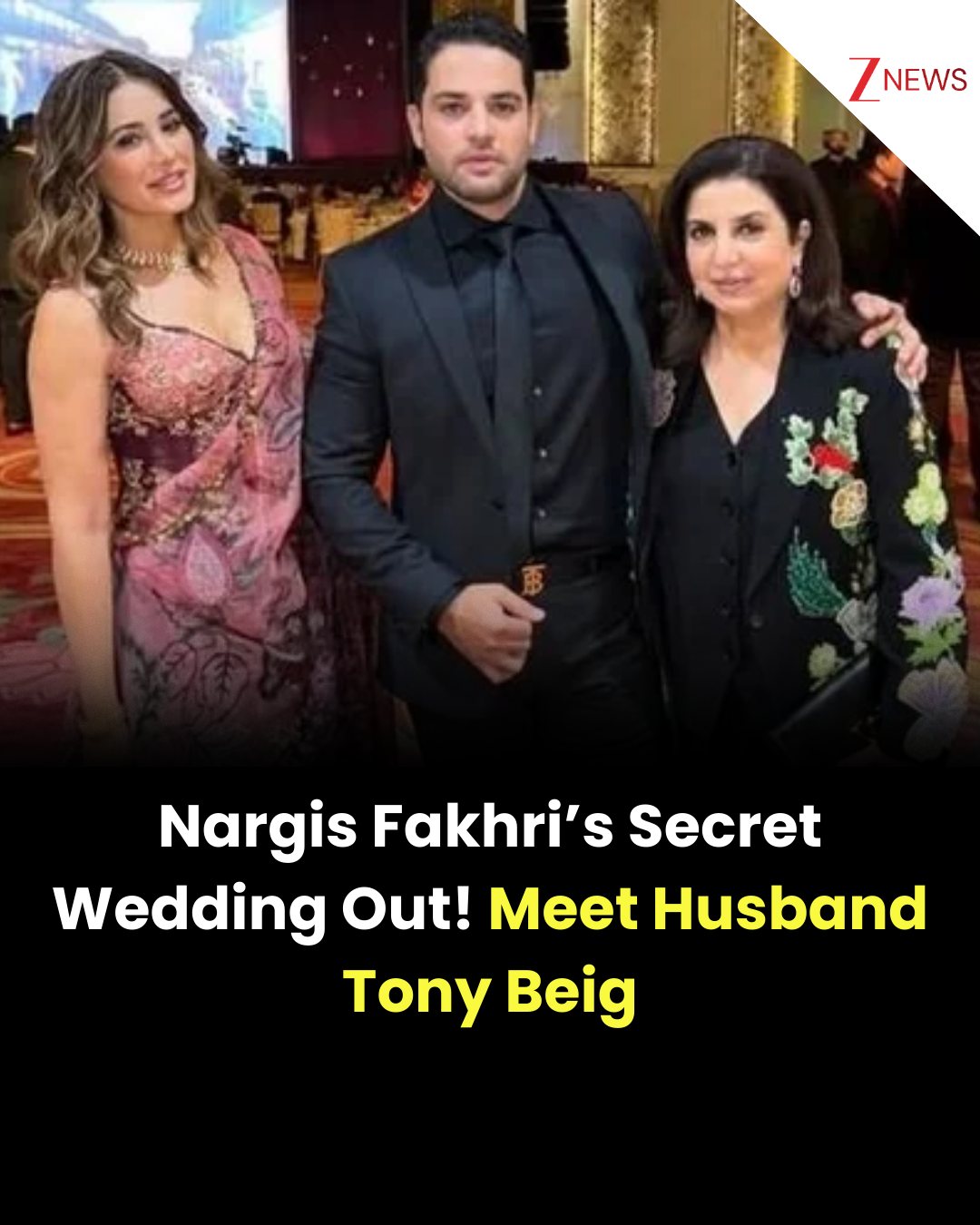 Zee - Who Is Nargis Fakhri’s Husband Tony Beig? Actress Makes First ...
