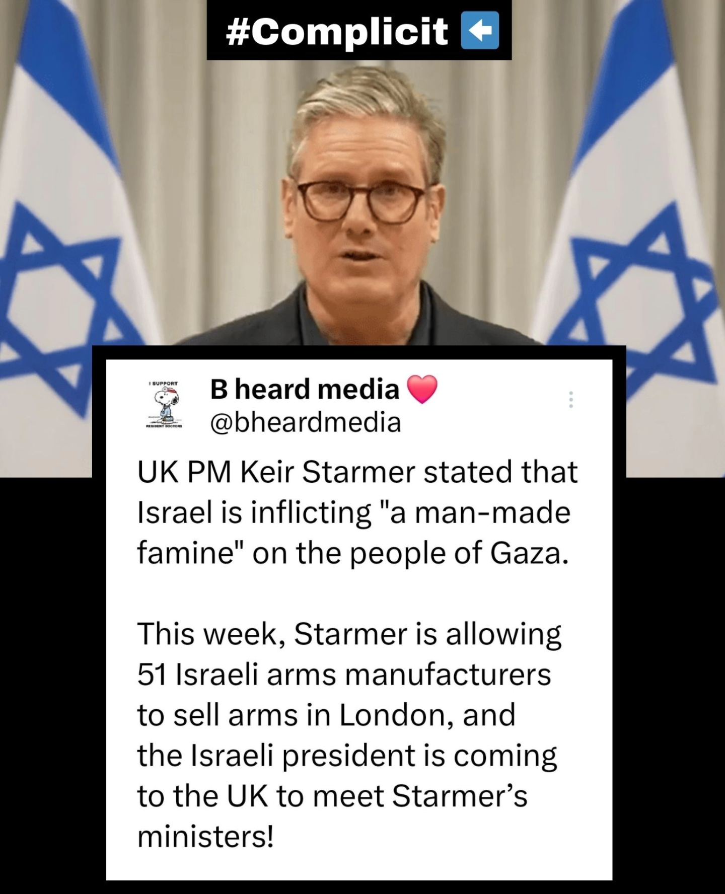 B Heard - UK PM Keir Starmer stated that Israel is inflicting "a man ...