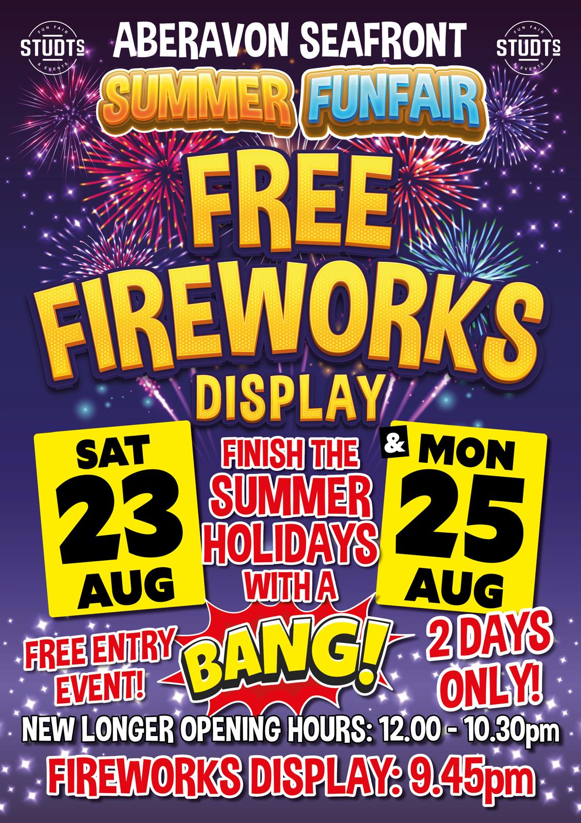 🎆 🎉 DO NOT MISS OUR FREE FIREWORK... - Studt's Fun Fair | Facebook