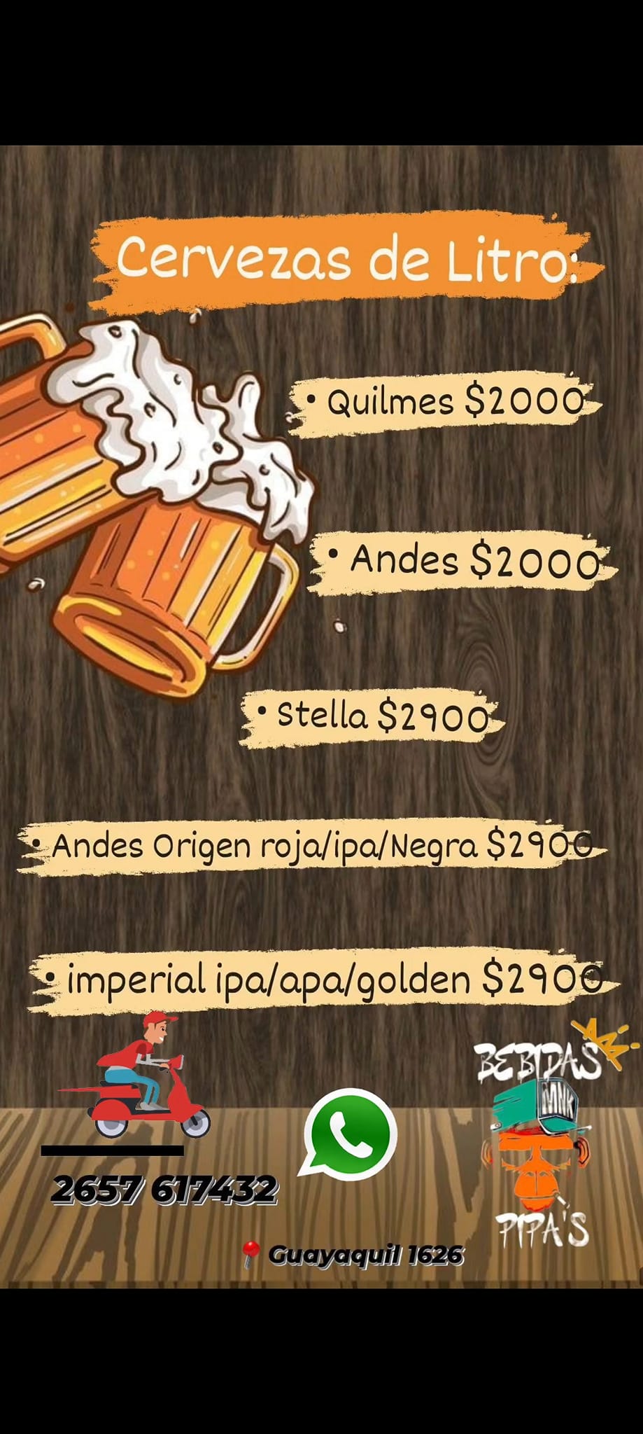 Bebidas Pipa's | Villa Mercedes