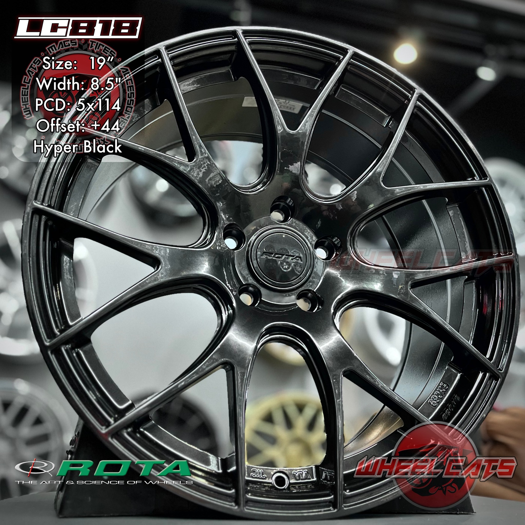 WheelCats - ROTA LC818 19x8.5 in hyper black 🖤⚡🖤 ALL-IN PACKAGE with ...