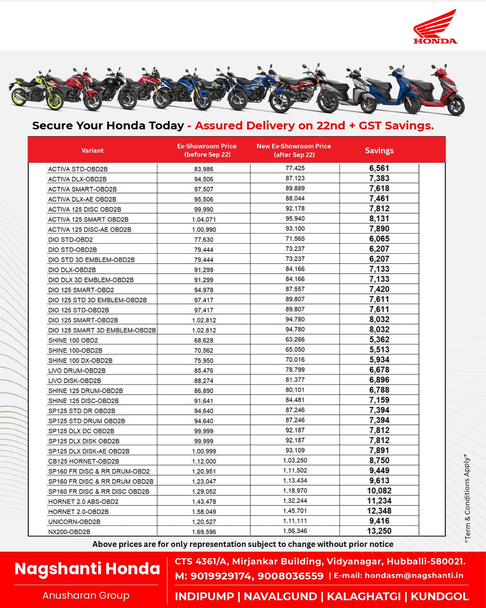 🔥 Don't wait, Hubli! The clock is ticking ⏰ Secure your Honda