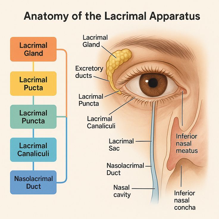 Biology - 🧠 Anatomy of the Lacrimal Apparatus 👁️💧 The lacrimal ...