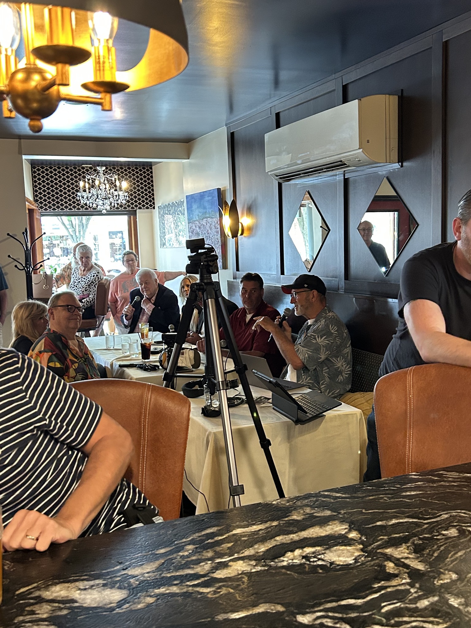 Steve - Around the table-Yours truly, Mike Thomas, Joy, Tom, Annie B ...