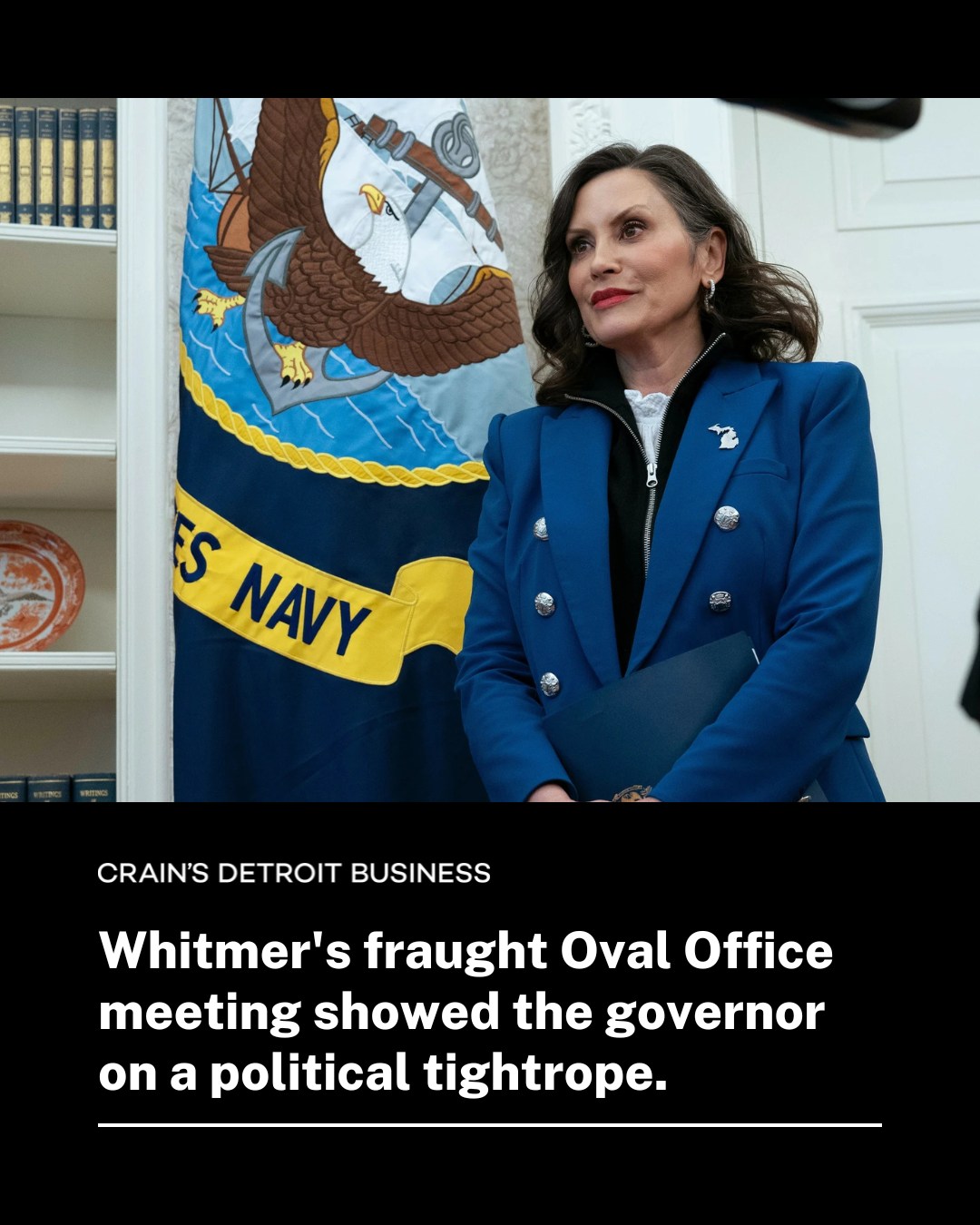 gretchen whitmer blue dress Social media exploded with comments on Gov. Whitmer's boat-neck Blu Pepper Fruit Print wrinkle free Style:Slim Fit