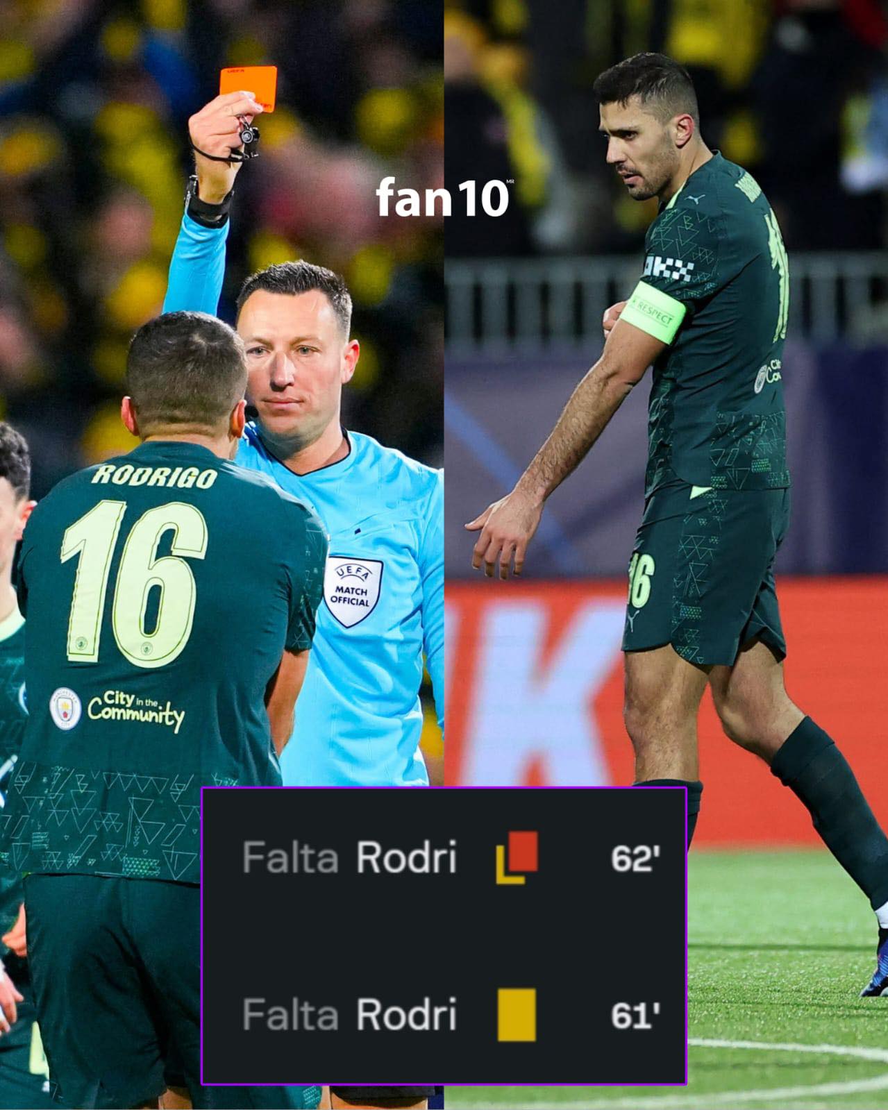 FAN10 - ¡¡RODRI EXPULSADO!! 🥶 ¡¡RODRI EXPULSADO!! 🥶 Rodri Hernández ha ...
