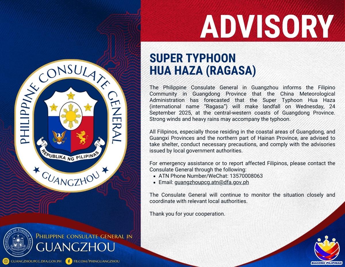 Philippine - ADVISORY The Philippine Consulate General in Guangzhou ...