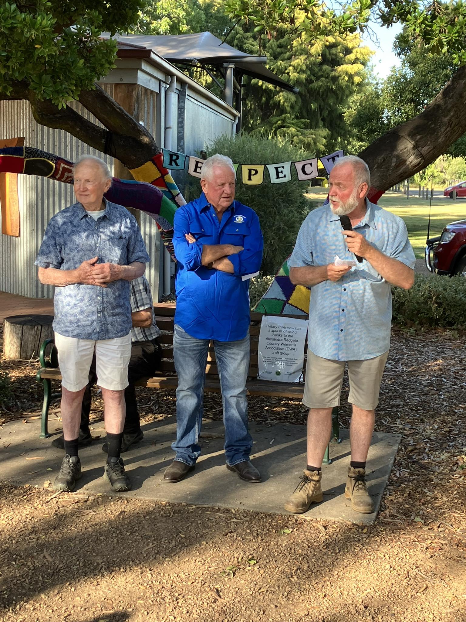 UGFM - Graham Robb OAM, emcee Andrew Embling OAM and Gordon Simpson OAM ...