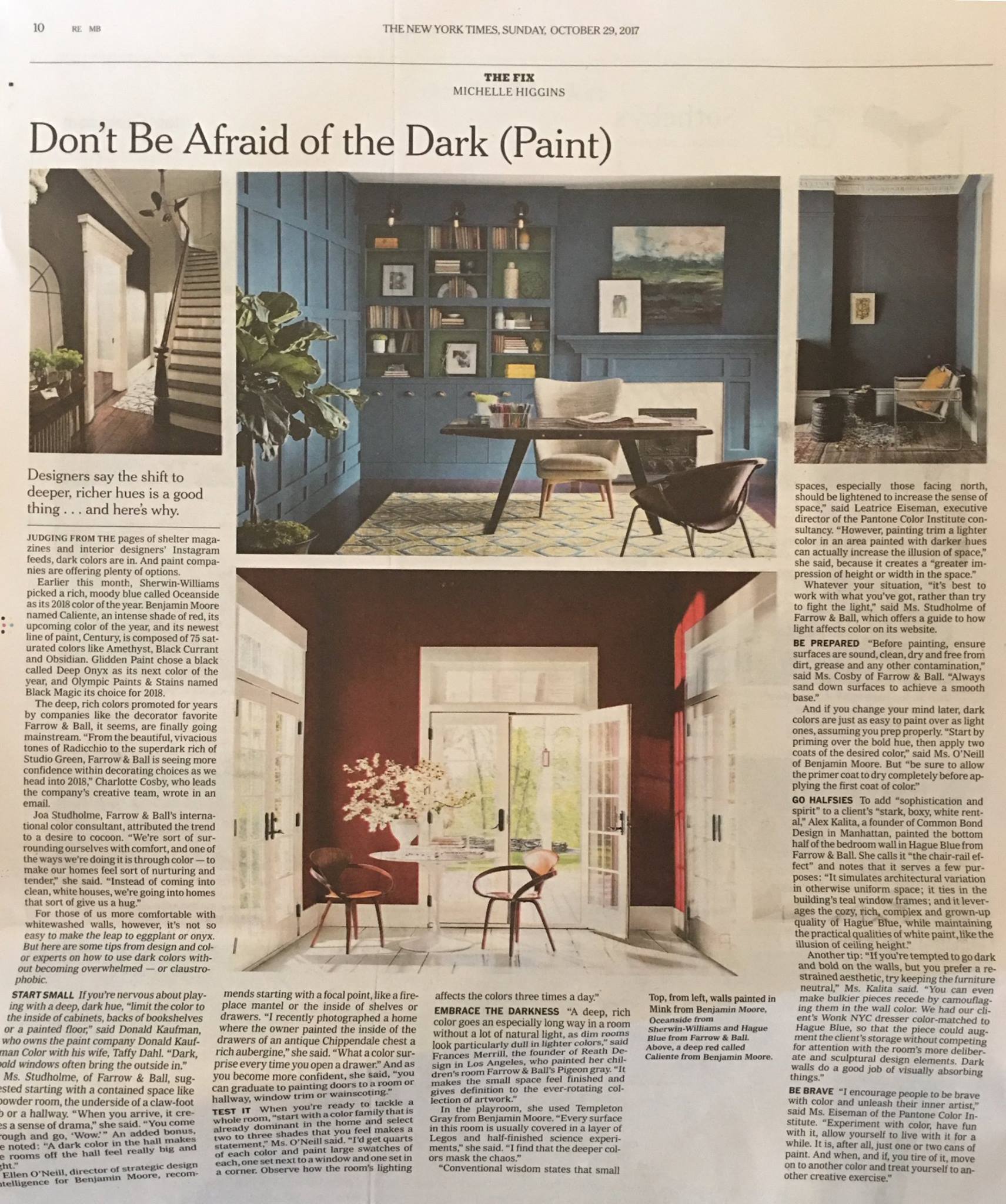 The New York Times "Don't Be Afraid of... - Fisher Interiors