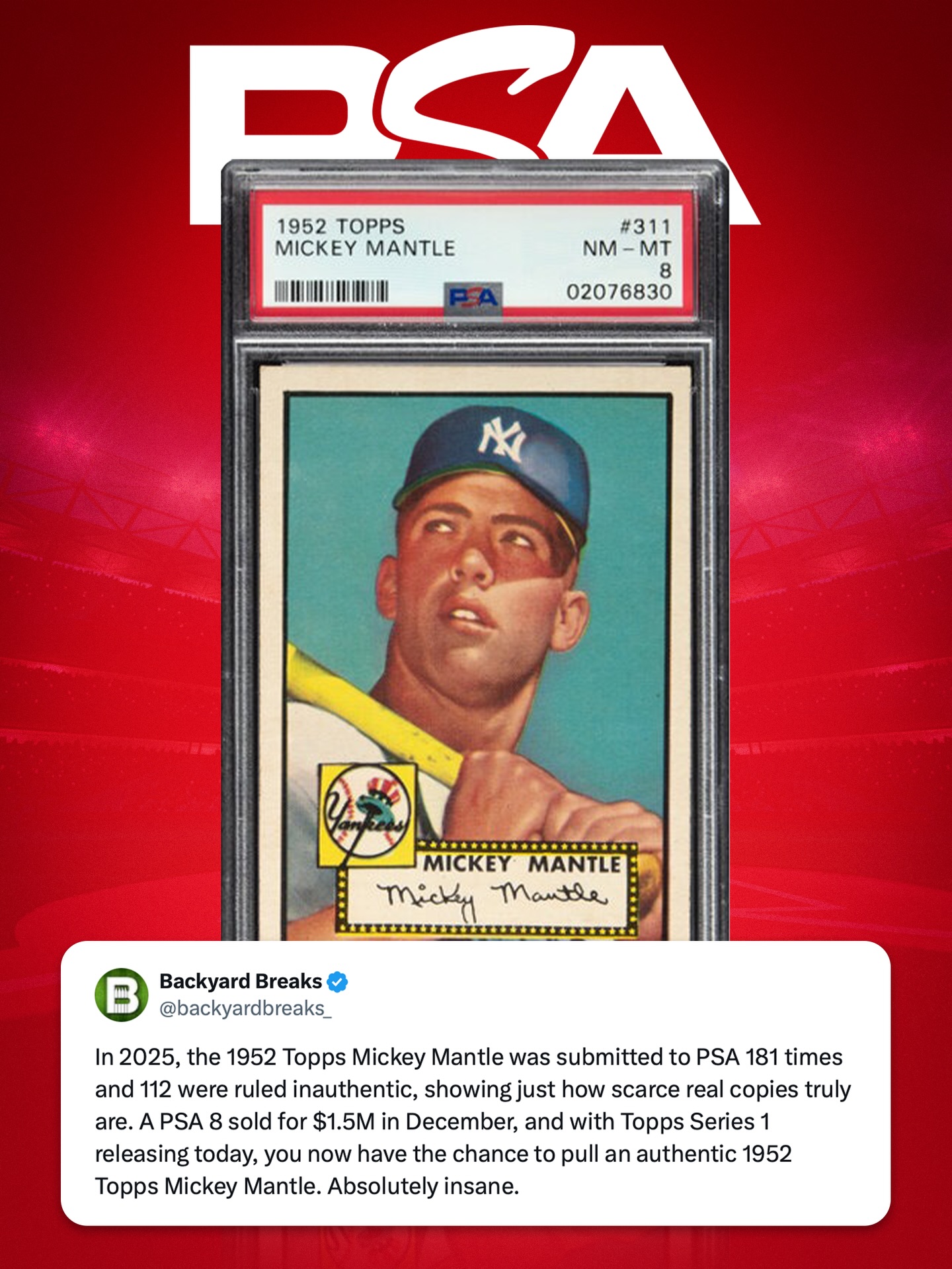 The Mickey Mantle hunt is officially on folks 🤝 Come hunt the