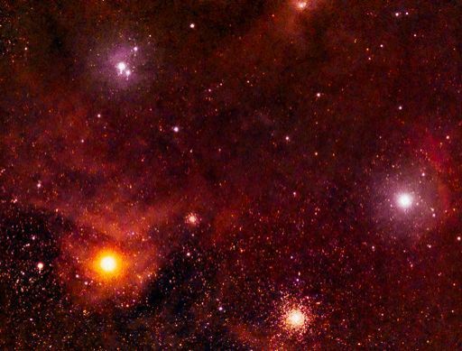 Scorpius constellation image with Antares and Messier 4