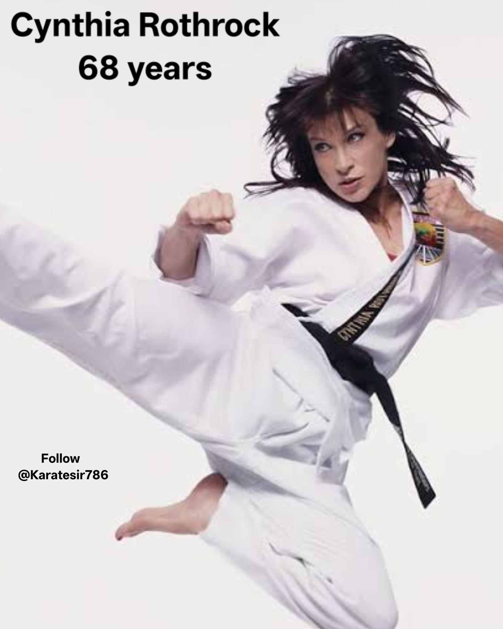 KARATE - The image features Cynthia Rothrock, an American martial ...