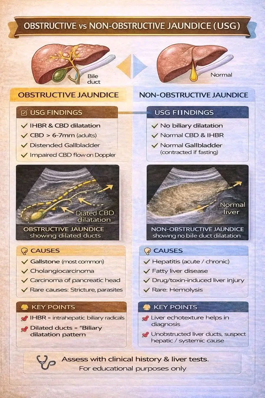 Gastro care - Obstructive vs Non-Obstructive Jaundice on... | Facebook