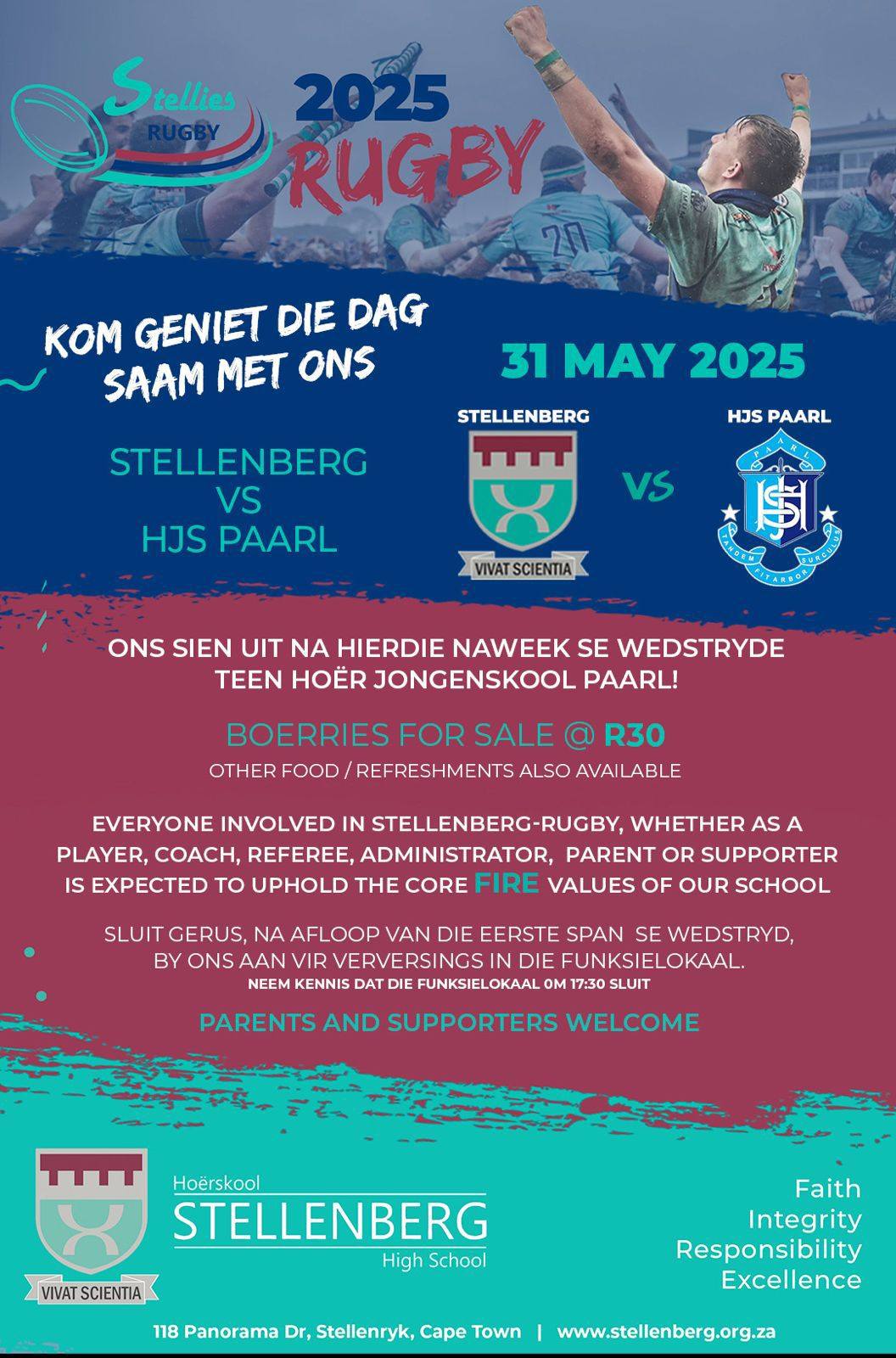 Hoërskool Stellenberg High School Rugby