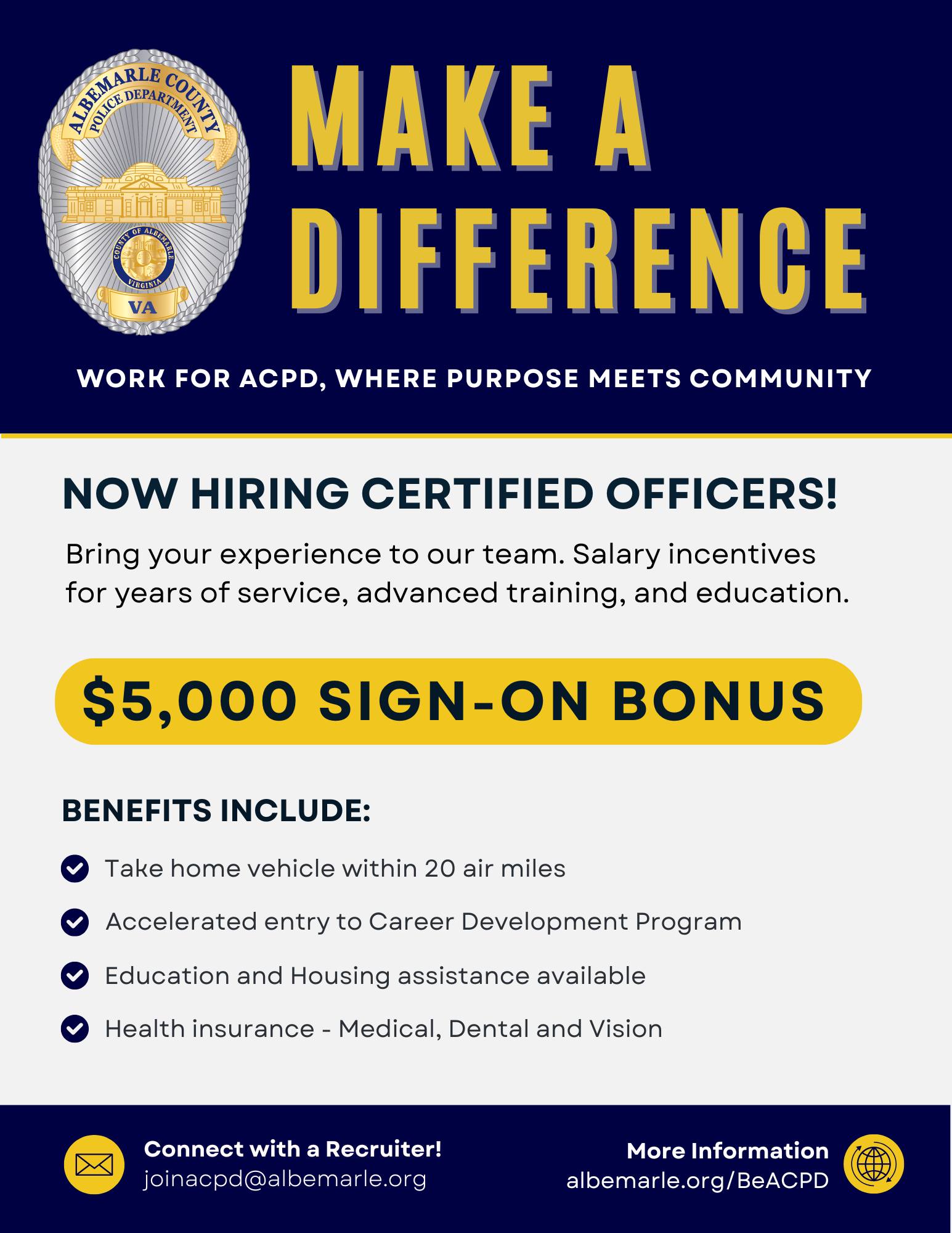 Albemarle - Now hiring certified law enforcement officers! Bring your ...