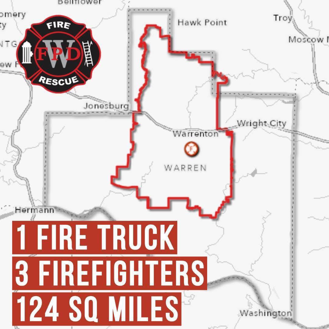 Warrenton - 🧑‍🚒 Did you know that just three firefighters in a single ...