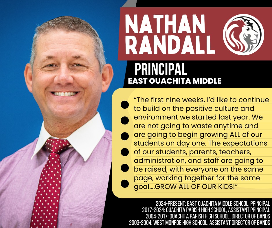 Ouachita - Meet East Ouachita Middle School Principal, Mr. Nathan ...