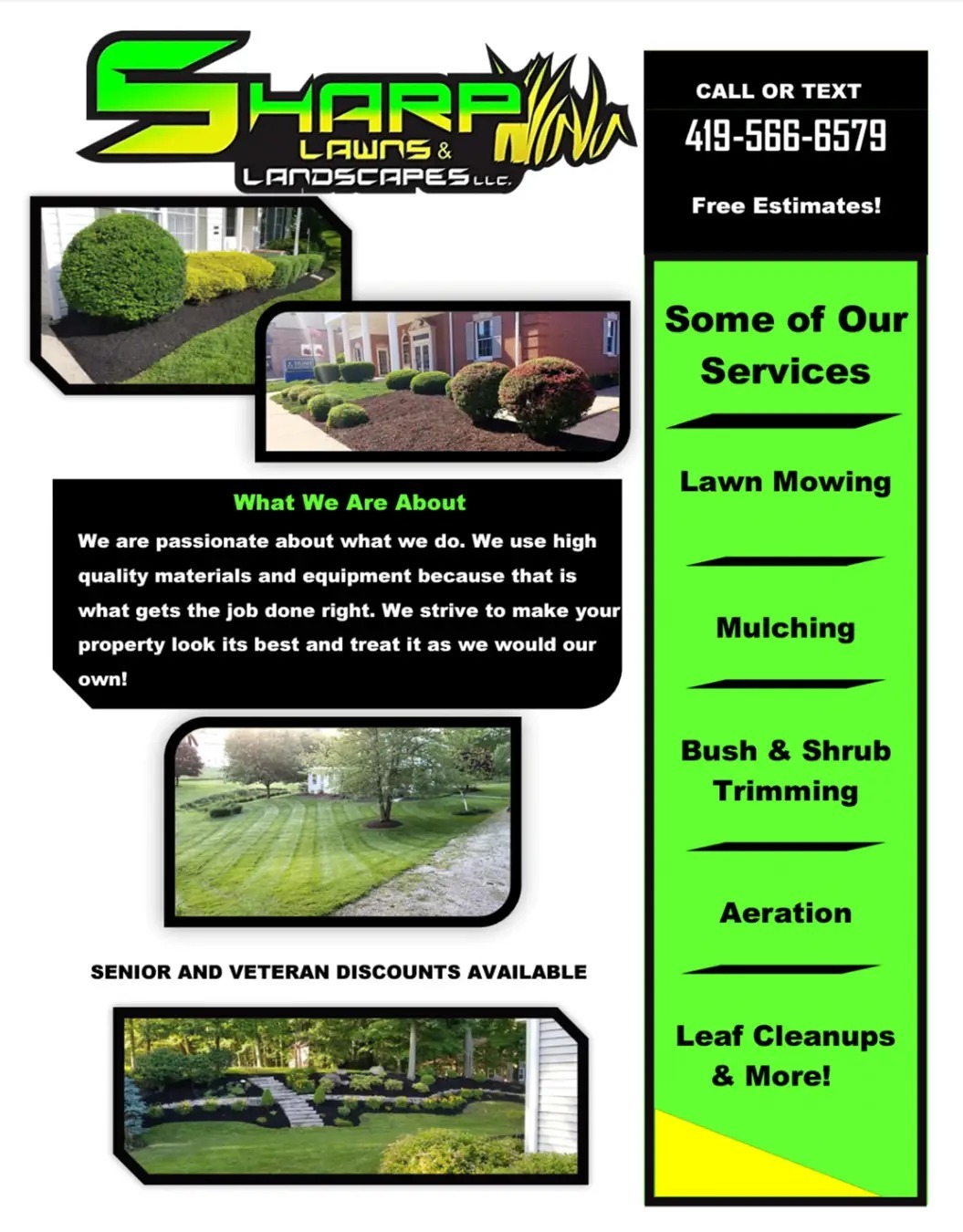 Sharp Lawns & Landscapes LLC | Bellville OH