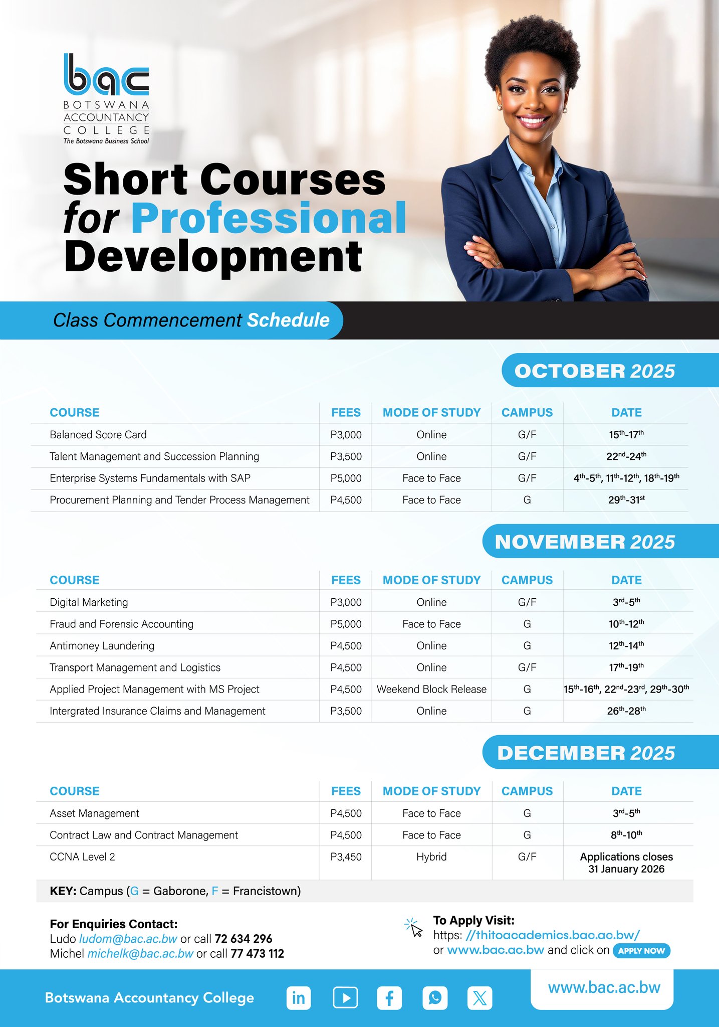 Botswana - Enrol for our 𝗦𝗵𝗼𝗿𝘁 𝗖𝗼𝘂𝗿𝘀𝗲𝘀 𝗳𝗼𝗿 𝗣𝗿𝗼𝗳𝗲𝘀𝘀𝗶𝗼𝗻𝗮𝗹 𝗗𝗲𝘃𝗲𝗹𝗼𝗽𝗺𝗲𝗻𝘁 ...