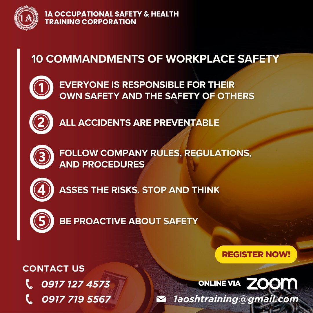 1A - 🏆 10 Commandments of Workplace Safety 🦺 Safety is everyone’s ...