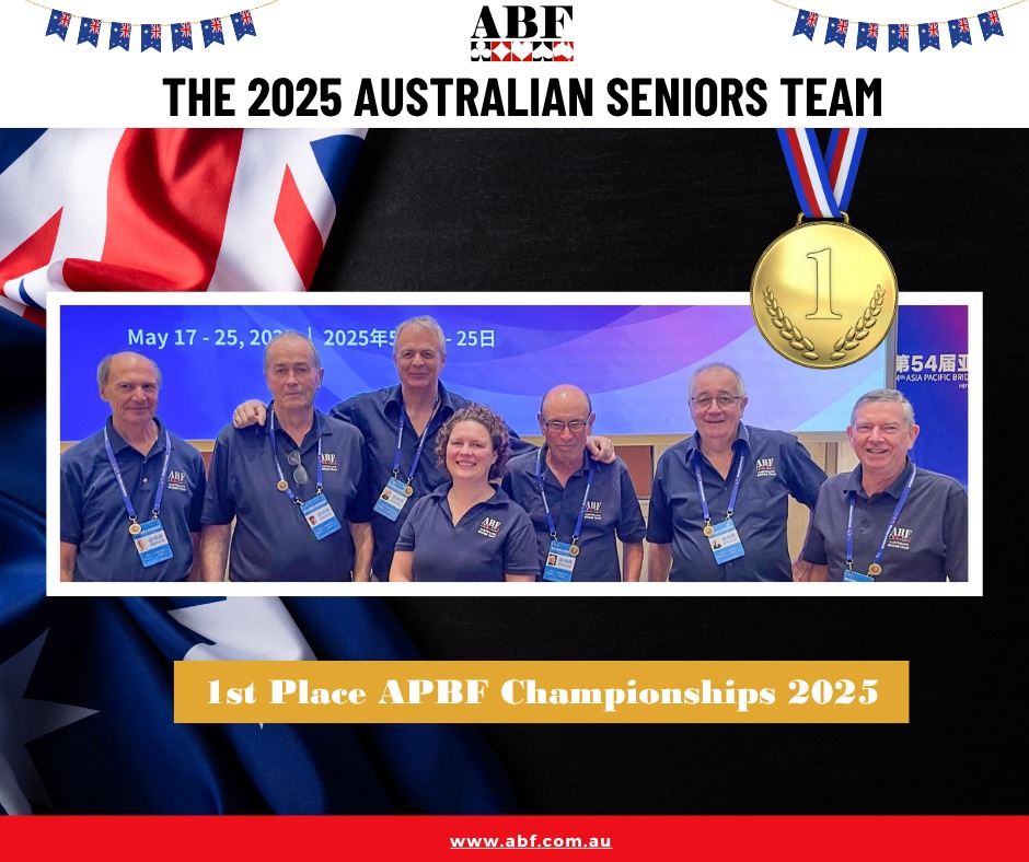 💥 APBF 2025:... - Australian Bridge Federation Limited | Facebook