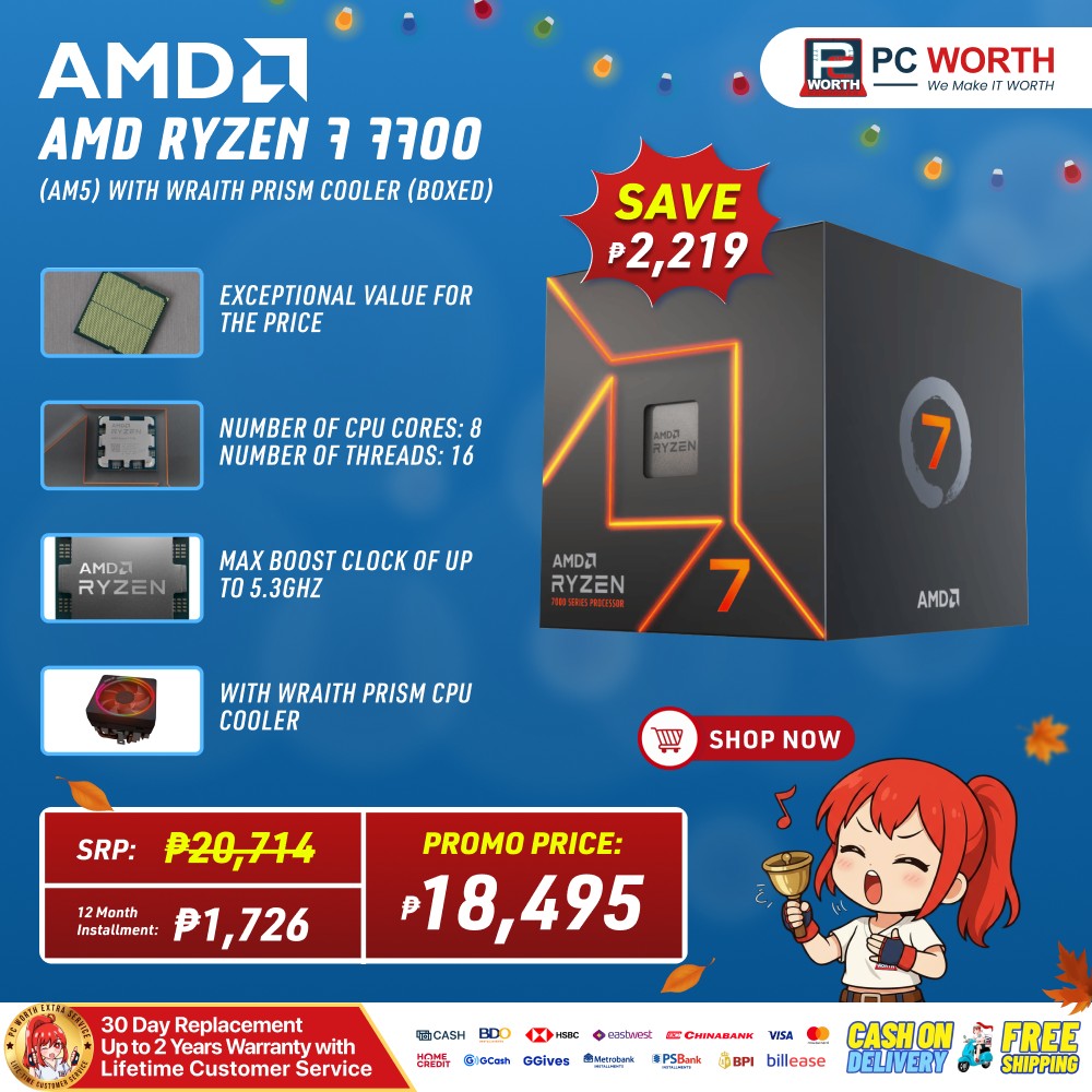 PC - Power and efficiency in one! 🤩 The AMD Ryzen 7 7700 (AM5) comes ...