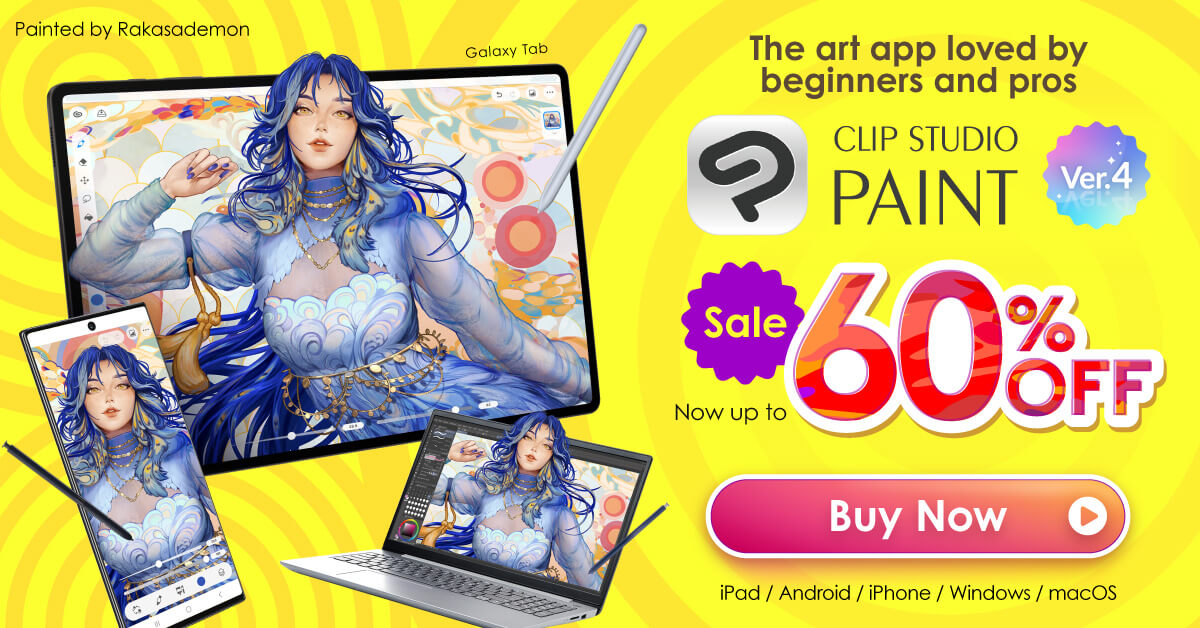 Save up to 60% on Clip Studio Paint Ver. 4.0 for a limited time 