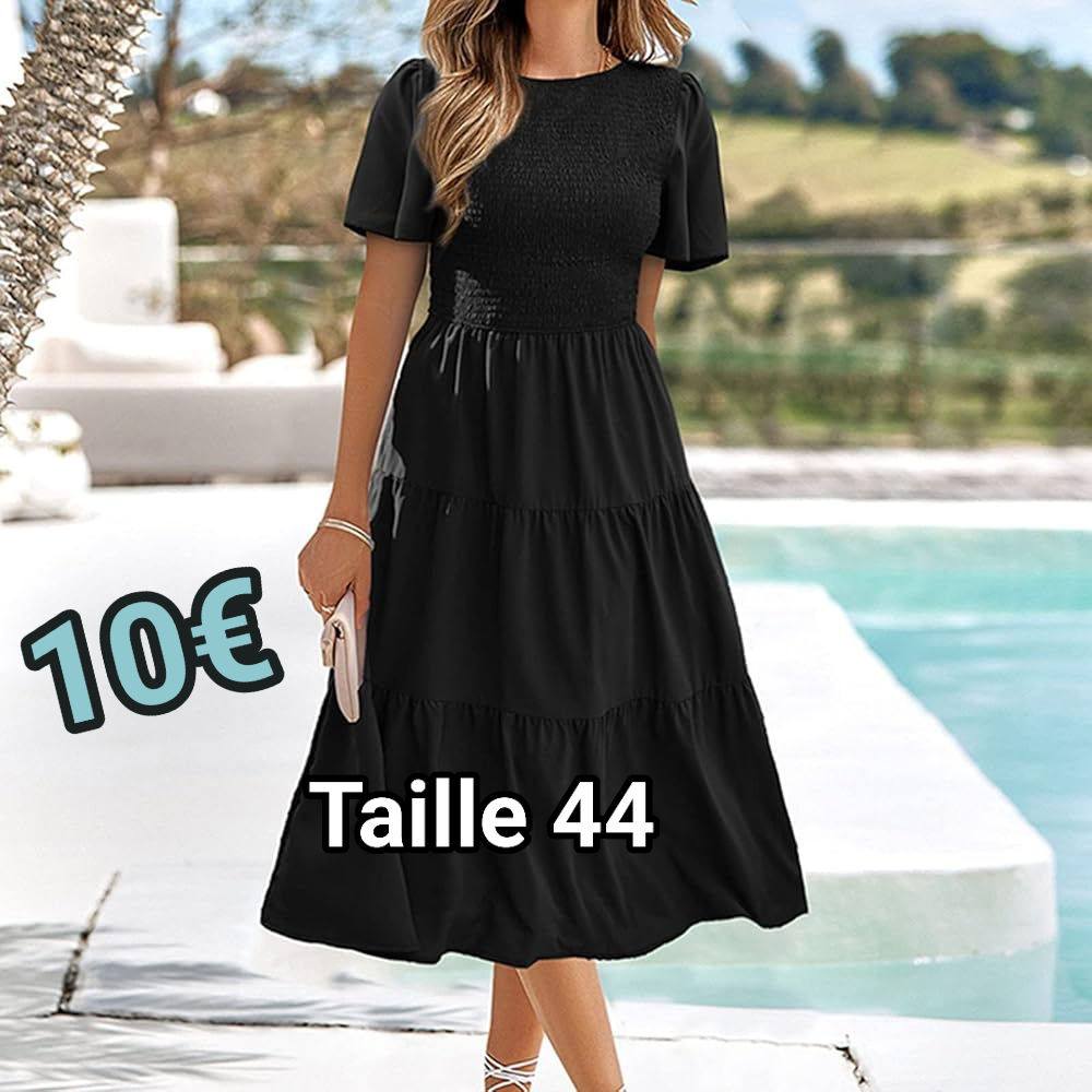 Robe Noire Lola May Taille 10 - Style Fit & Flare - Occasion Très Bon état