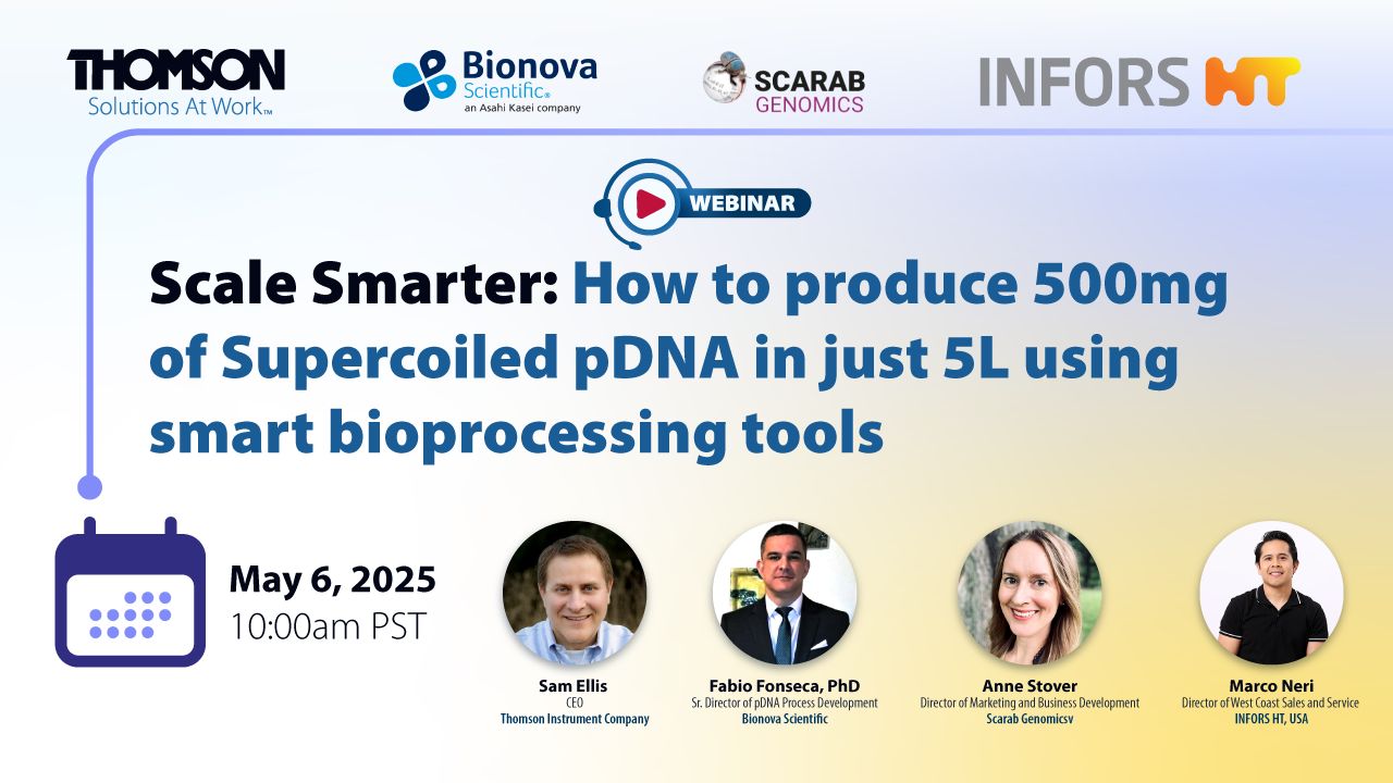 BCE - [Webinar] Scale Smarter: How to produce 500mg of Supercoiled pDNA ...