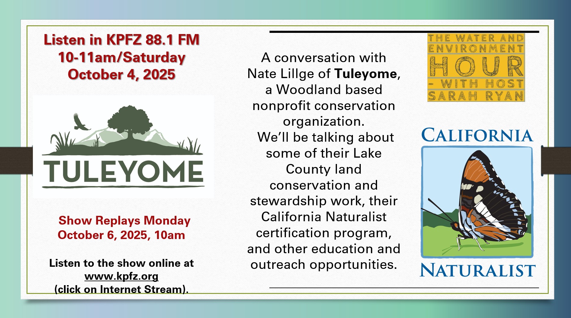 The Water and Environment Hour - KPFZ