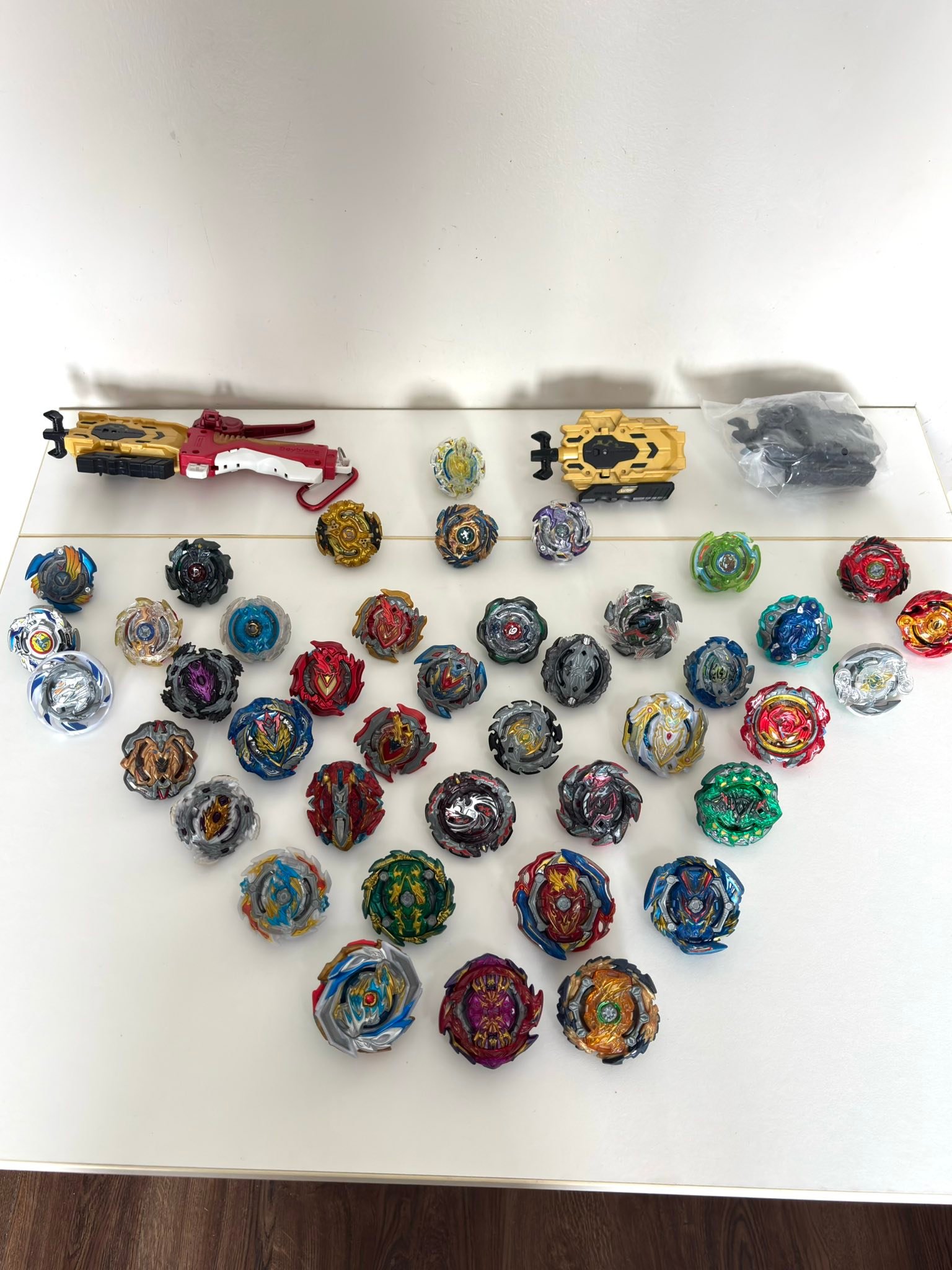 Beyblade collection and new Dran Buster launcher
