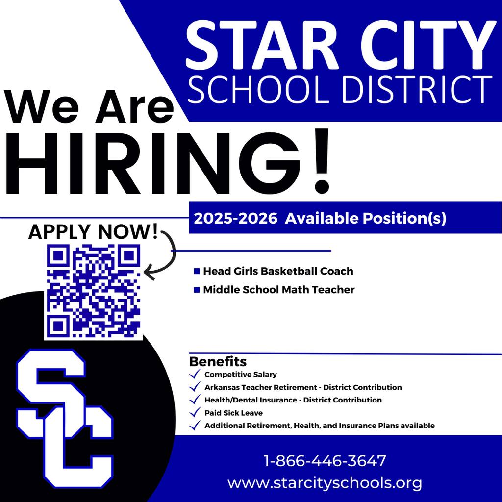 Star City School District - SCSD is now accepting applications for the ...
