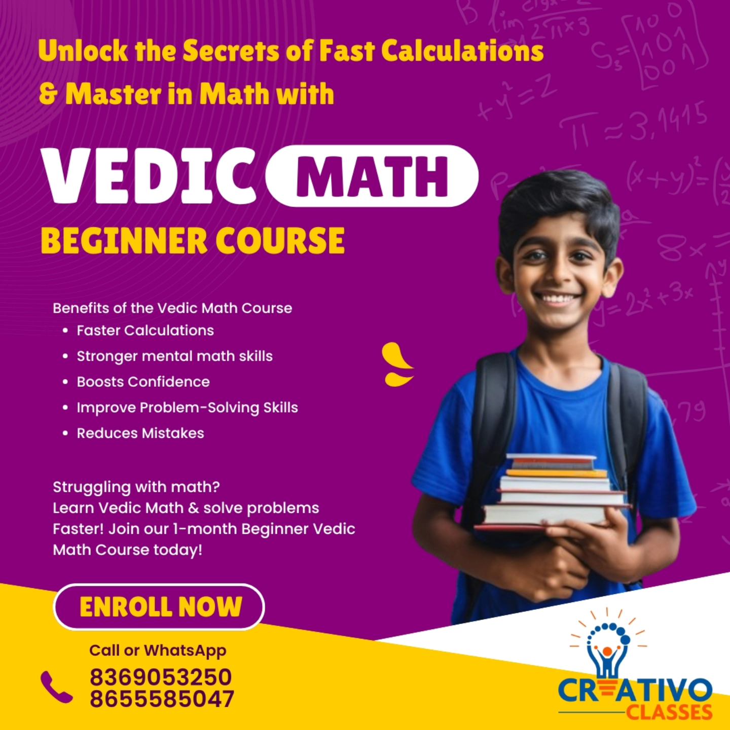 📢 Unlock the Secrets of Fast Math! 🔢 ... - Creativo Classes | Facebook