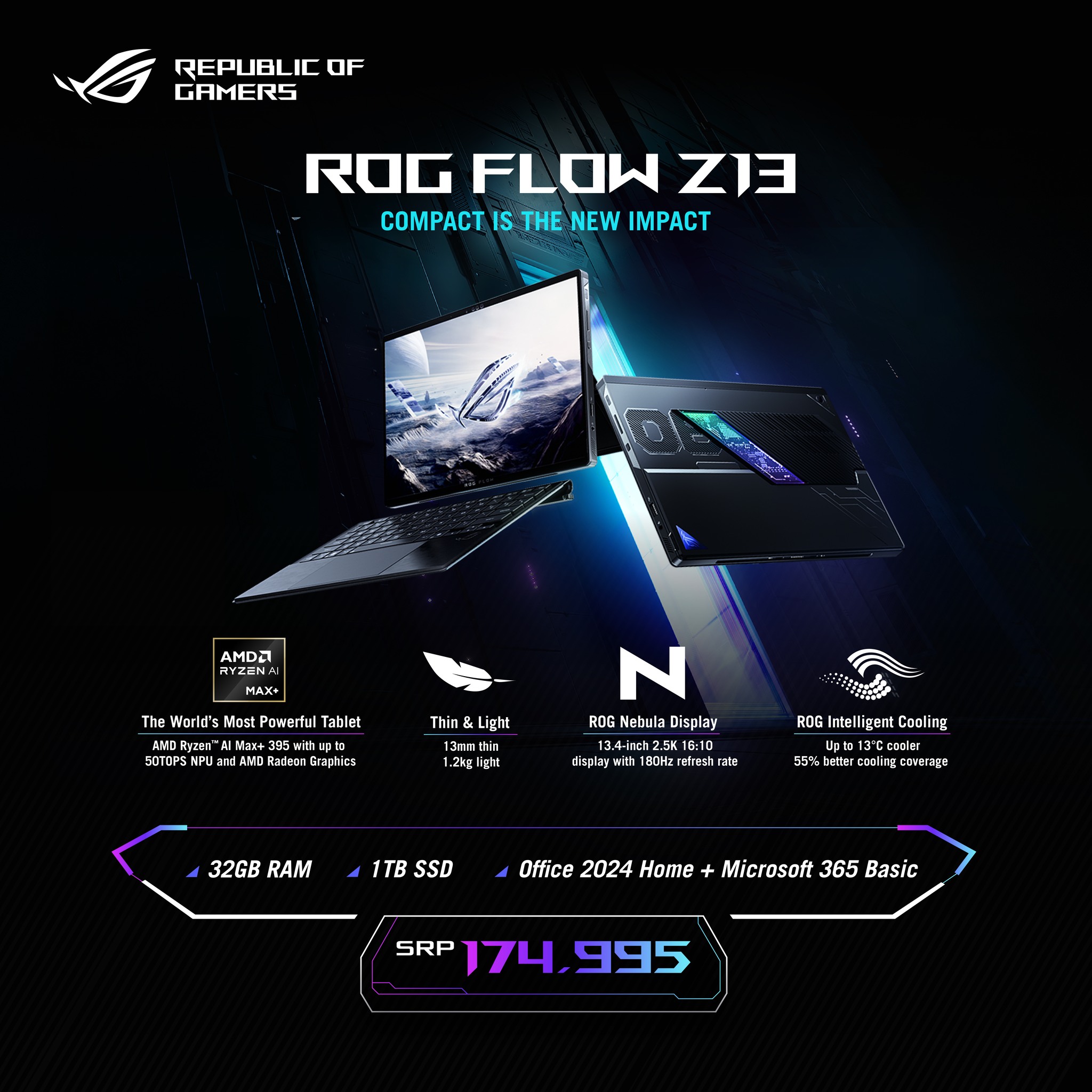 Meet the new ROG Flow Z13-KJP, powered by the @amd Ryzen™ AI MAX+ 