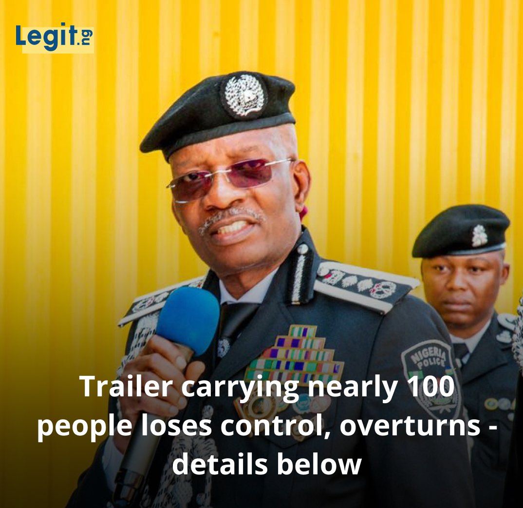 Legit.ng - A heavily loaded trailer carrying nearly 100 people in Yobe ...