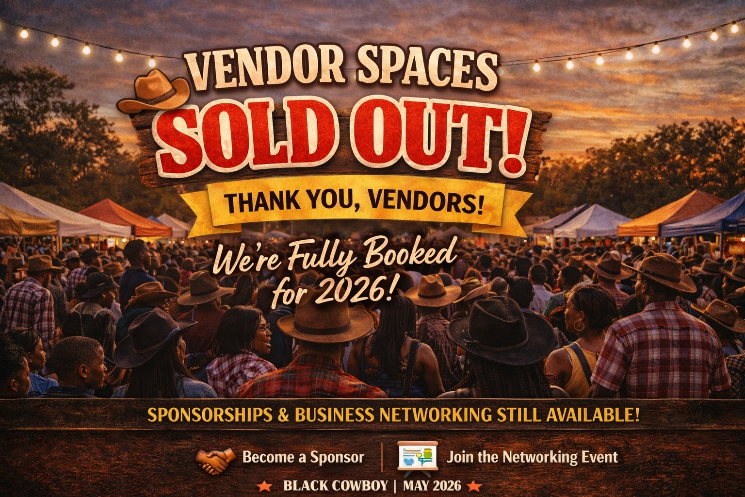 🚨 VENDOR SPACES: SOLD OUT! 🚨... - Black Cowboy Festival | Facebook