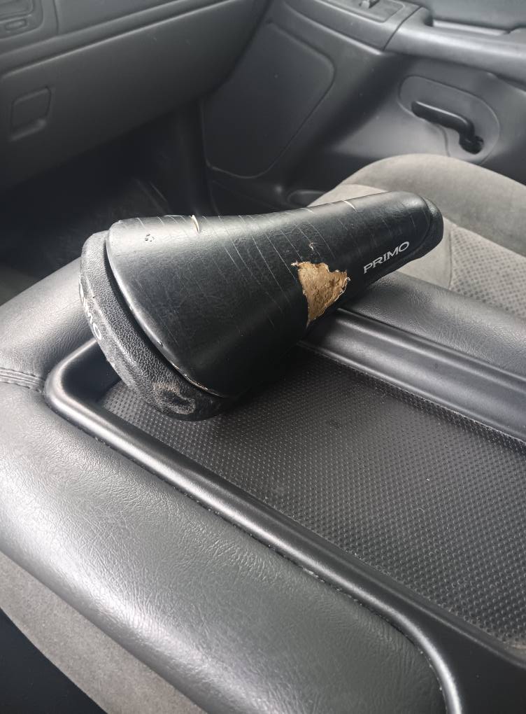 Tried my hand at re-wrapping my hemorrhoid seat.