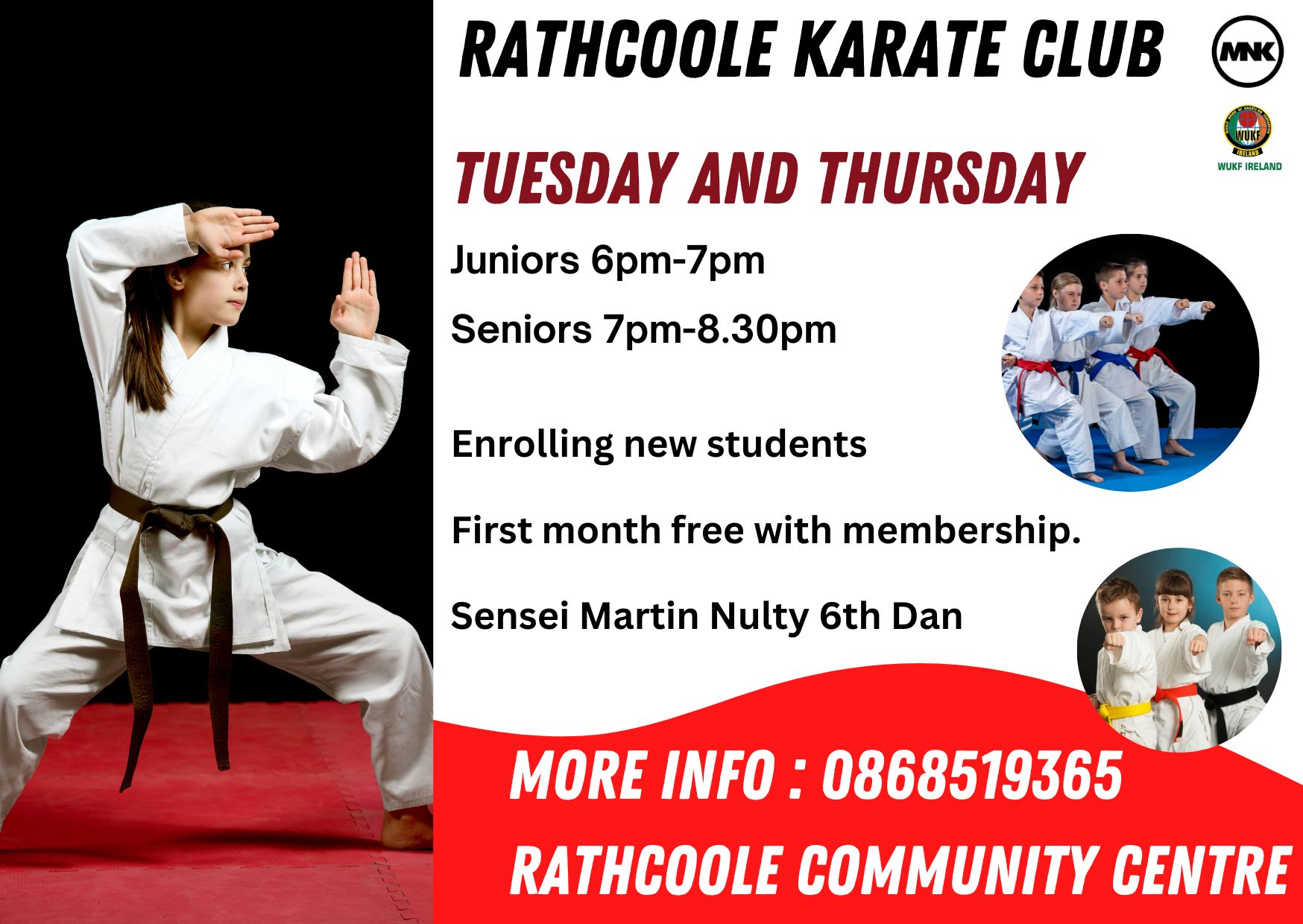 Join our Karate Classes every... - Rathcoole Community Centre | Facebook