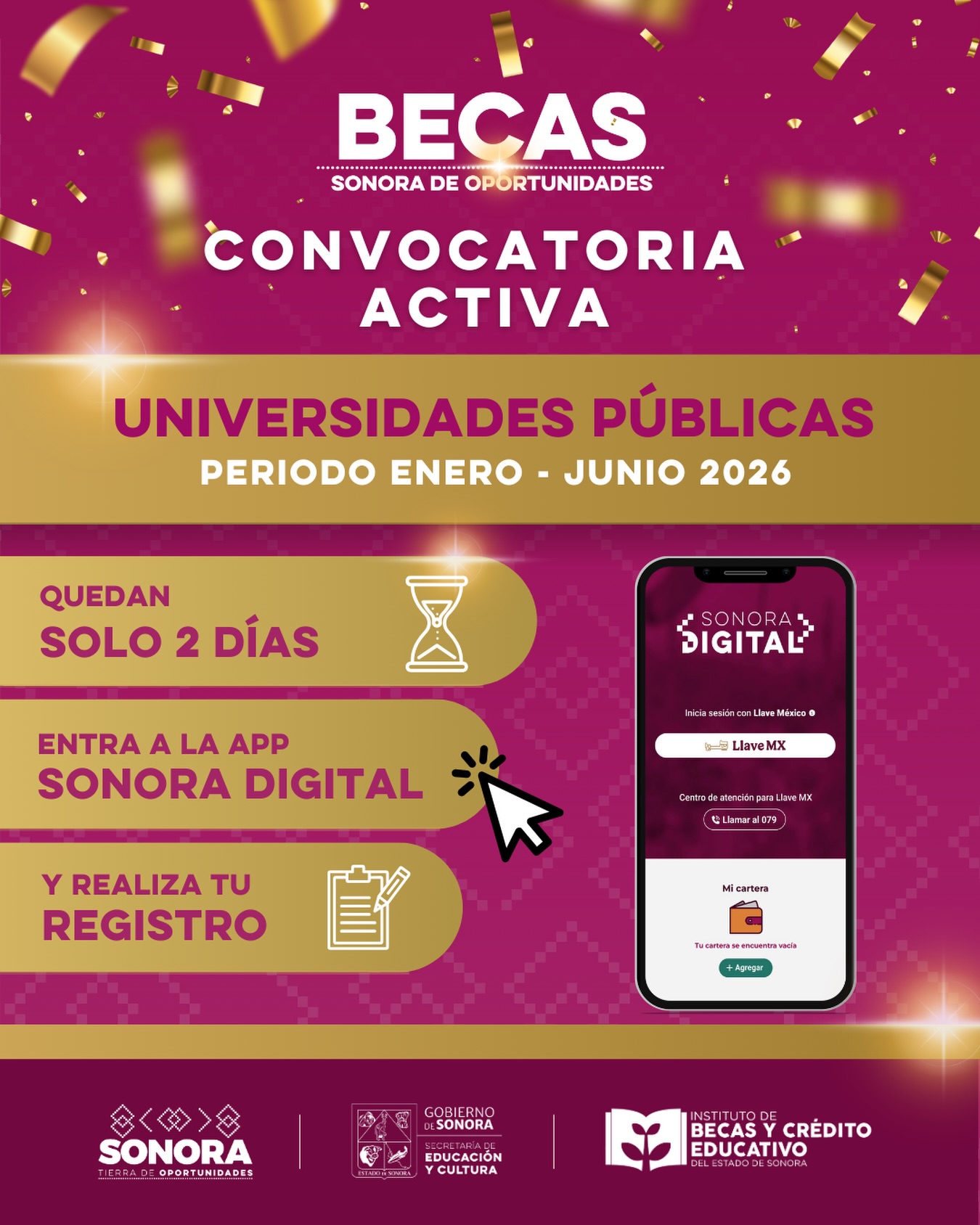 ⏳ ¡Últimos 2 días para registrarte! La convocatoria de Becas Sonora de ...