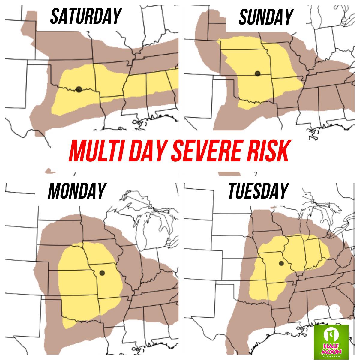 Chief - 🚨 MULTI-DAY SEVERE WEATHER RISK 🚨 Buckle up folks! We are ...