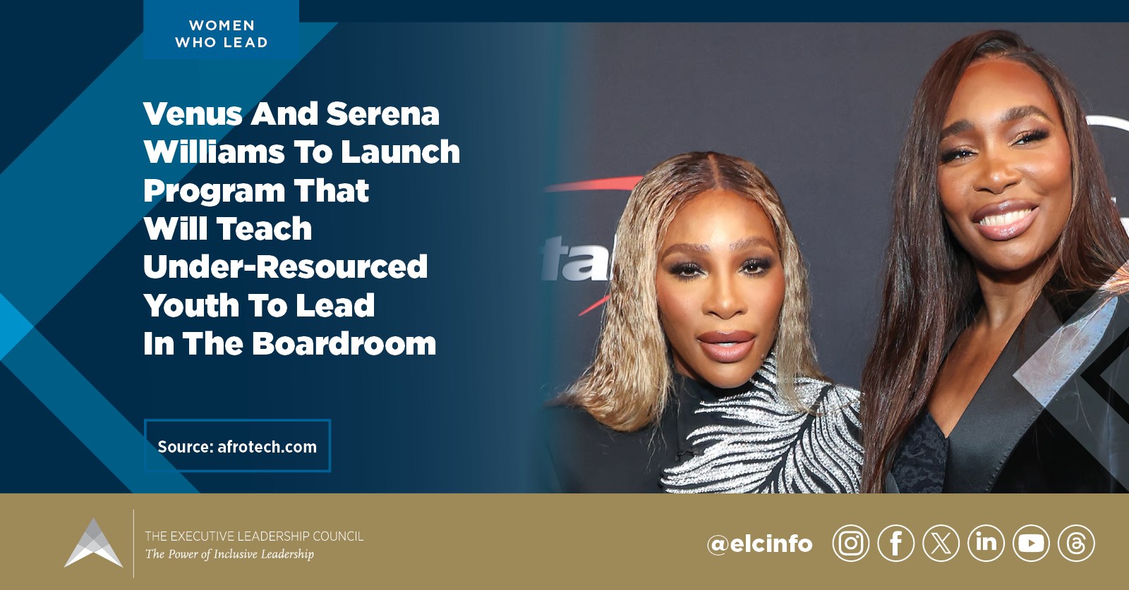 #WomenWhoLead: Venus... - The Executive Leadership Council | Facebook