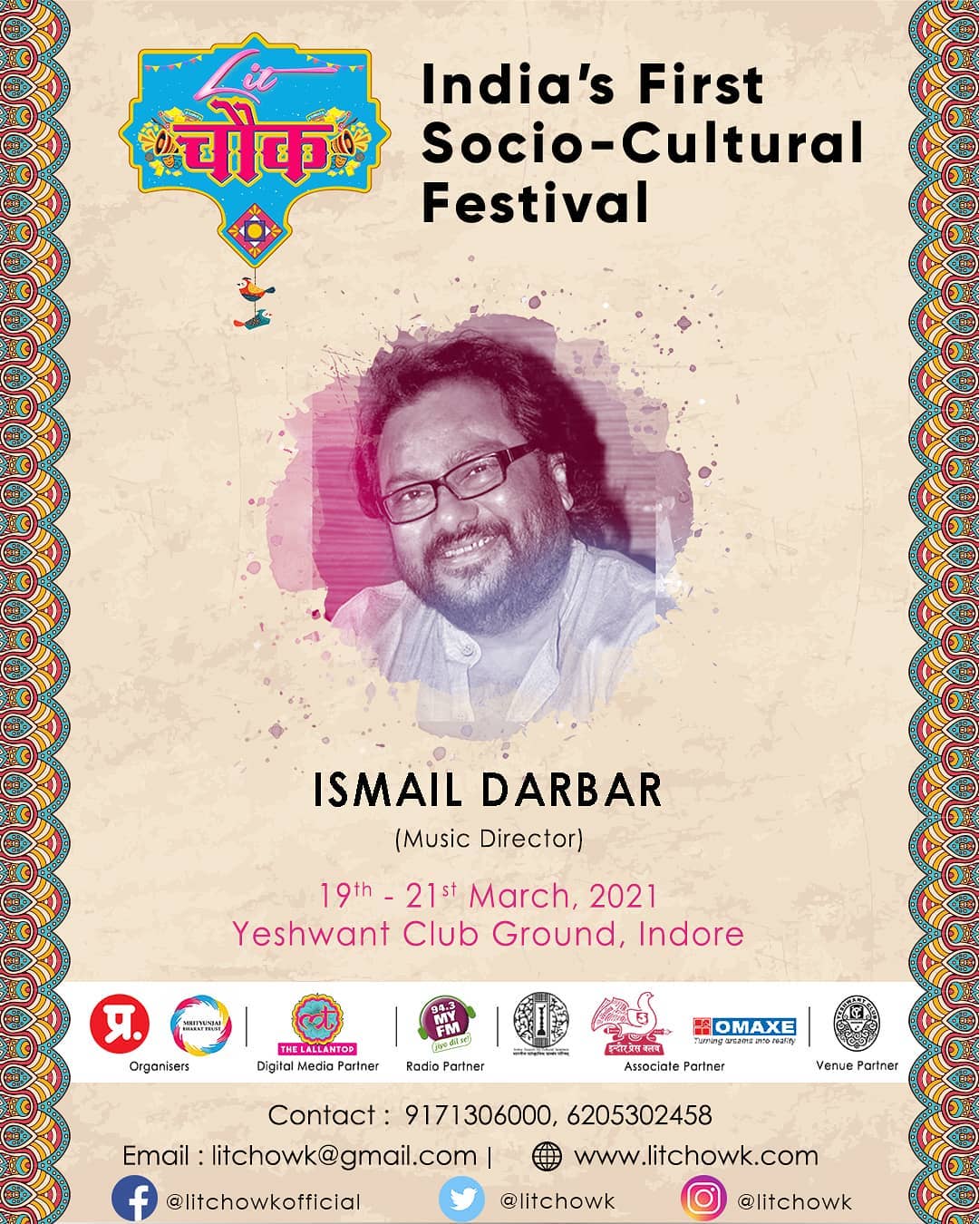 Lit Chowk - Our guest Ismail Darbar will grace the stage... | Facebook