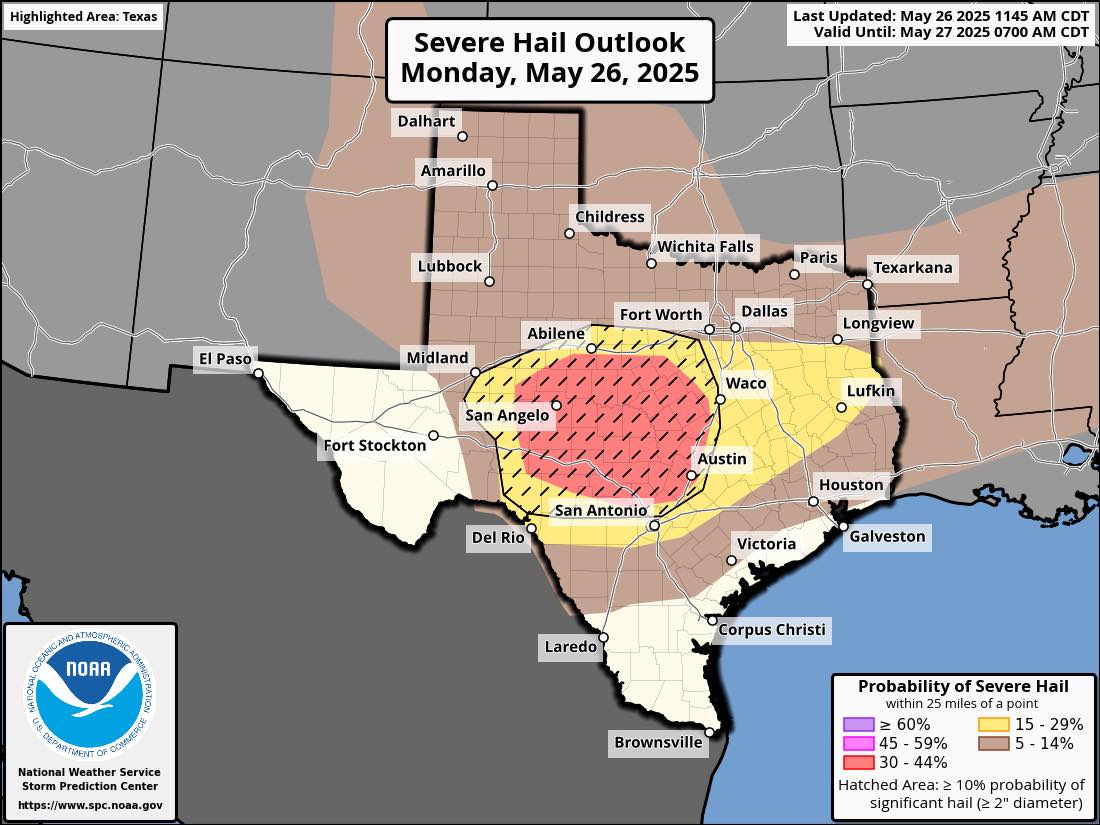 Hunter - Large hail is the main severe threat for Monday afternoon and ...