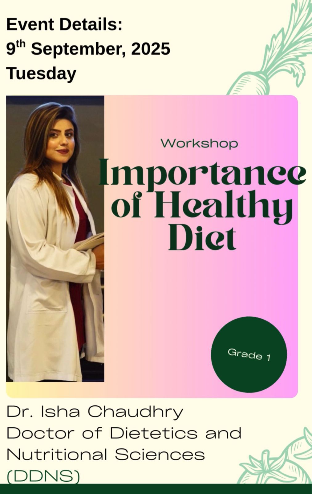 LGS - Exciting News for Grade 1! 🌟 We are delighted to welcome Dr. Isha ...