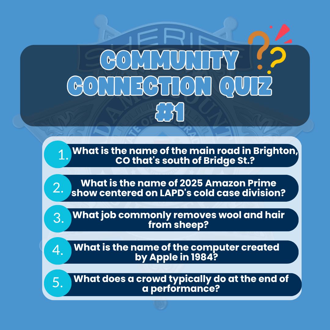 Adams - 🚔 Community Connection Quiz! 🚔 The Community Connections Team ...