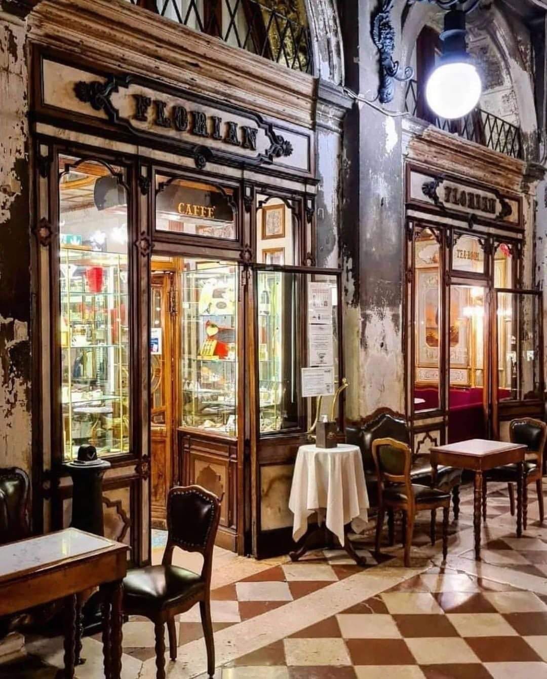 Caffe Florian, Venice (1720). It is the oldest Caffe in the world
